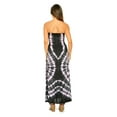 thumbnail image 3 of Riviera Sun Strapless Tube Maxi Dress Summer Dresses (Black / Pink, X-Large), 3 of 4
