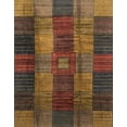 thumbnail image 1 of Ahgly Company Tapis Rectangulaire Abstrait Rouge Brun à Carreaux, 2 Pieds x 3 Pieds, 1 of 6