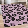 thumbnail image 1 of Animal Decorative Rug, Leopard Animal Skin Pattern in Abstract Style Wild Safari Jungle Theme, Quality Carpet for Bedroom Dorm and Living Room, 6 Sizes, Pale Lilac, by Ambesonne, 1 of 4