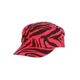 thumbnail image 1 of Clover Zebra Animal Print Fitted Cadet Hat - Medium/Large - Pink, 1 of 2