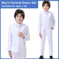 thumbnail image 2 of Boys Suit Slim Fit 5 Piece for Kids Toddler Suit Wedding Outfit for Teenage Boys Formal Tuxedo Set, 2 of 11