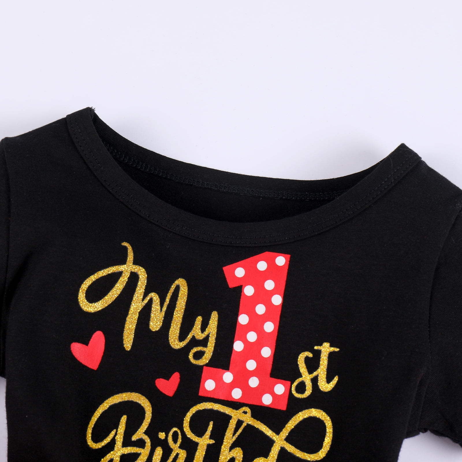 IBTOM CASTLE Baby Girls 1st 2nd Birthday Clothes Mouse Polka Dots One Sequin Tutu Princess Dress Cake Smash
