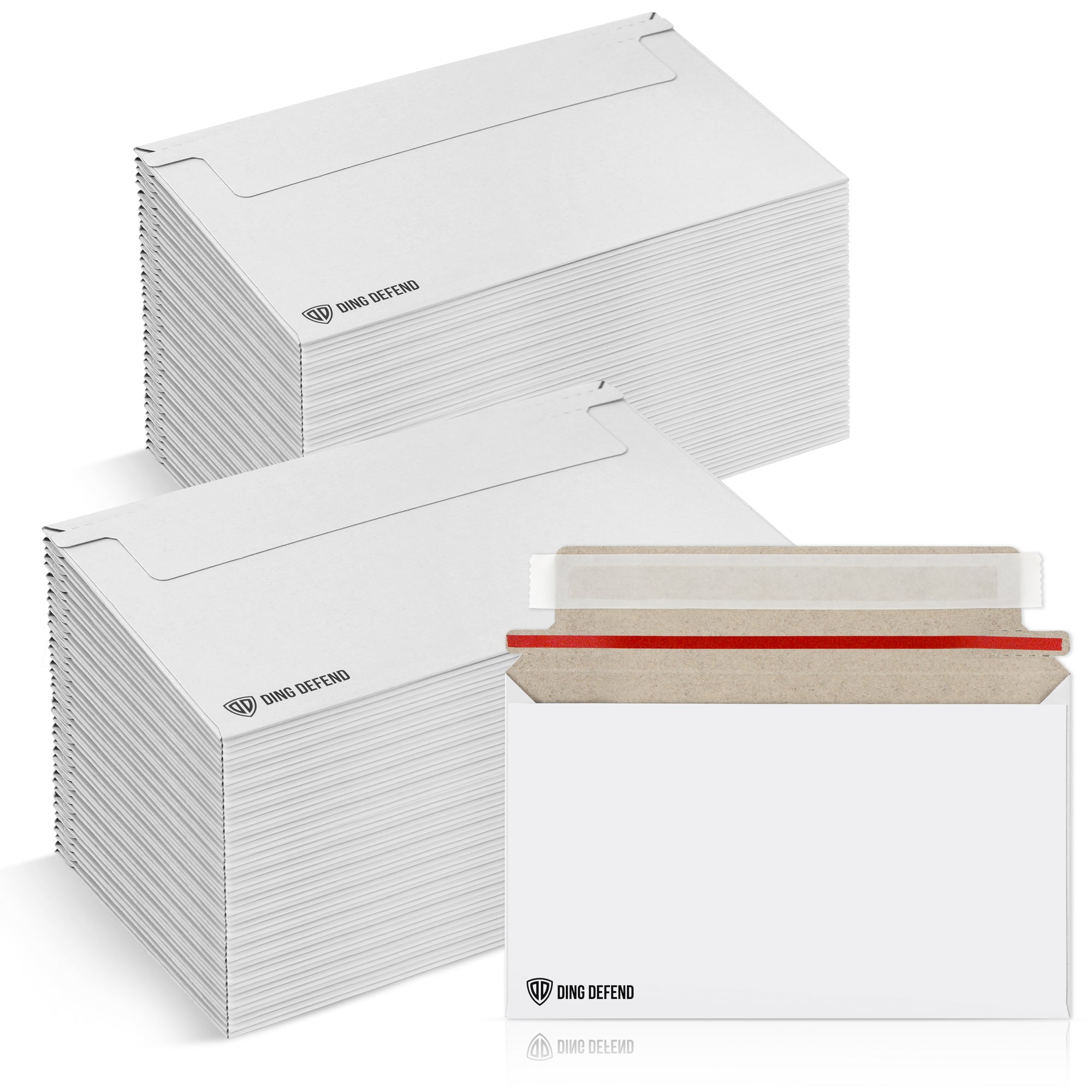 Storage Standard Card Shipping Envelopes, White - 110 Pack - 7 x 4.35 Inches Self-Adhesive Trading Cards, Perfect Fit for Semi-Rigid Sleeves, Top Loaders & Ding Defend Protectors