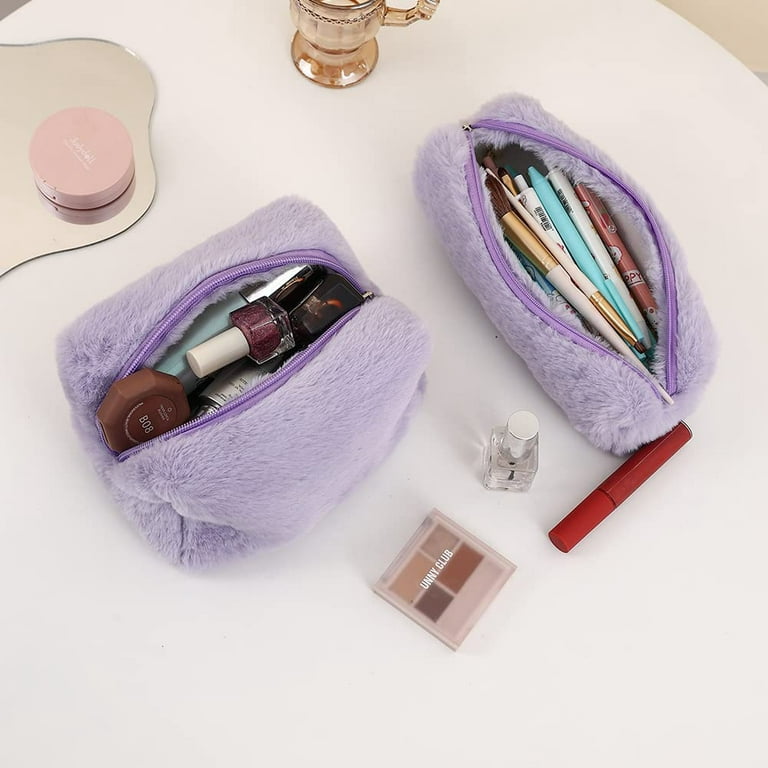 Makeup Bag Cosmetic Bag for Women,1Pcs Large Capacity Makeup Bags and 1Pcs  Pencil Case Makeup Brushes Storage Bag Travel Toiletry Bag Organizer, Khaki  : : Beauty