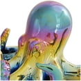 thumbnail image 4 of 11" x 7" Multi Colored Ceramic Octopus Sculpture with Rainbow Shimmer Finish, by DecMode, 4 of 10