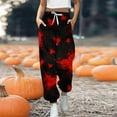 thumbnail image 2 of Women's High Waisted Sweatpants Printed Workout Active Joggers Pants Baggy Cinch Bottoms Trousers, 2 of 5