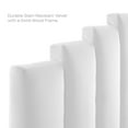 thumbnail image 4 of Headboard, King Size, Velvet, White, Modern Contemporary Urban Design, Bedroom Master Guest Suite, 4 of 9