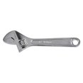 The 6 adjustable wrench is made of heavy duty drop steel, with