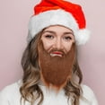 thumbnail image 6 of Xmas Santa Claus Beard Christmas Mustaches for Teens Adult Kids Fancy Dress Brown, 6 of 8