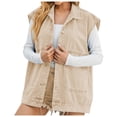 thumbnail image 3 of Women's New Denim Vest Camisole Women's Summer Fashion Trend Denim Sleeveless Vest Outerwear Vest Falls Creek Jacket Plaid Vest Dressy Womens Vests Ladies Autumn Sleeveless Outwear Large Women Vest, 3 of 3