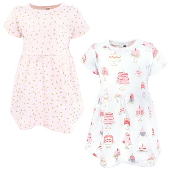 Hudson Baby Girls Cotton Dresses, Birthday Cake, 0-3 Months