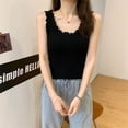 thumbnail image 2 of Brglopf Womens Tank Tops Scoop Neck Ribbed Slim Fitted Basic Shirts Casual Sleeveless Knit Sweater Vest(Black,Free Size), 2 of 3