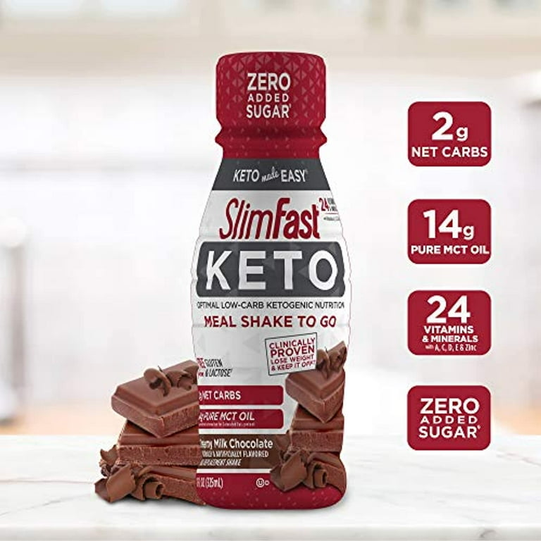  SlimFast Keto Meal Replacement Shake, Creamy Milk