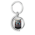 thumbnail image 1 of El estilo de fotografía paisaje barco de pesca de China Rotating keychain Metal Keyring Holder, 1 of 2