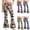 Camouflage, variant on Spazoro Girls Flare Pants with Pockets, Camo Print High Rise Button Zip Loose Fit Lightweight Bell Bottom Trousers for Street Daily Wear Camouflage Size 9-10