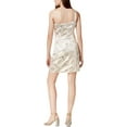 thumbnail image 2 of Glam Womens Metallic One Shoulder Dress, gold, Medium, 2 of 2