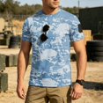thumbnail image 2 of Men's Quick Dry T Shirts Athletic Running Gym Workout Tops Camo Print Short Sleeve Tee Shirts for Men, 2 of 7