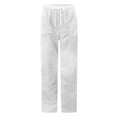 thumbnail image 5 of GA WEIHUA Deals,Corduroy Drawstring Pants for Women Elastic High Waist Pull On Straight Leg Slacks Pant Casual Baggy Sweatpant(White,XL), 5 of 6