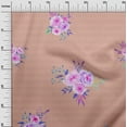 thumbnail image 2 of oneOone Organic Cotton Voile Fabric Geometric|Watercolor Leaves & Peony Floral_Printed Fabric 1 Yard 42 Inch Wide, 2 of 4