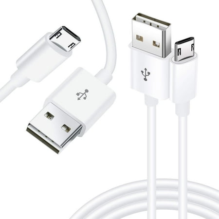 2-Pack OEM Original Samsung Micro USB Cable Fast Charging Charger Data Sync Cable Cord Samsung Galaxy Note 5 , 1.5 Meter / 5 Foot (White)