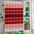 thumbnail image 4 of Shower Curtain, Abstract Gradient Red White Stripes Waterproof Shower Curtain Set with Hooks for Bathroom Showers,Stalls and Bathtubs,36x72In Ombre Modern Art, 4 of 9