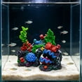 thumbnail image 6 of Tarmeek Aquarium Coral Ornament Small Resin Cave Hideout Fish Tank Decoration Multicolor Artificial Reefs Hollow Design Safe for Fish Breeding Aquatic Scenery 11x8cm, 6 of 7