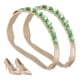 thumbnail image 1 of Uxcell 2 pares de tirantes para zapatos de tacón, tirantes elásticos de strass, tirantes de tobillo desmontables, cordones de cristal para mujeres, sandalias, beige+verde, 1 of 7