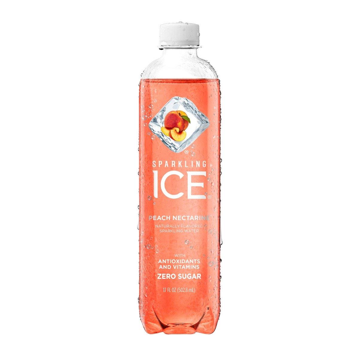 Sparkling Ice Naturally Flavored Sparkling Water, Peach Nectarine, 17 oz (Pack of 12)