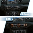 thumbnail image 4 of 1 Set Air Conditioner Headlight Volume Tune Control Button Ring Trim Cover for Jeep Wrangler JL JLU Orange, 4 of 6