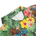 thumbnail image 4 of Funny Tropical American Bigfoot Polo Shirts For Men Floral USA Flag Shirt Mens Polo Shirts Short Sleeve Button Up Golf Shirts 2, 4 of 7