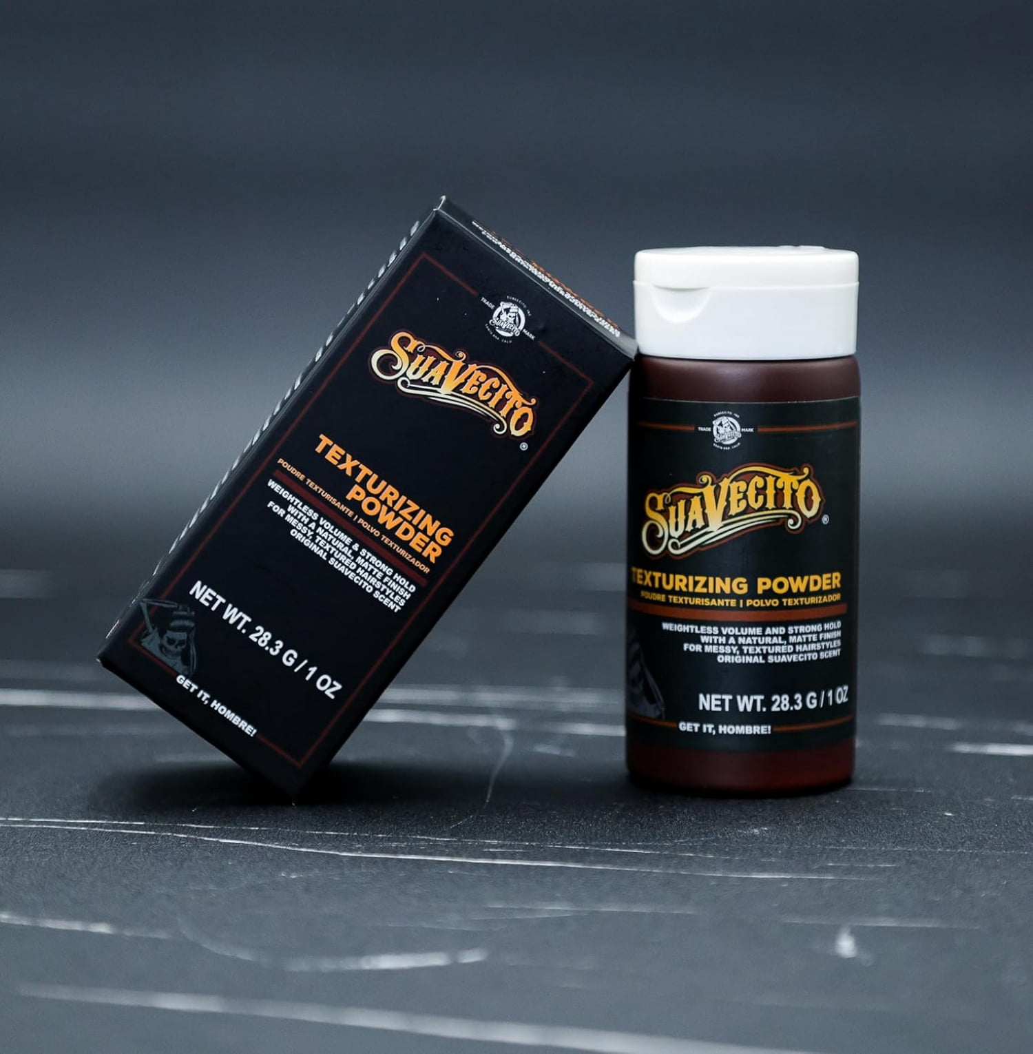 Suavecito Texturizing and Volumizing Hair Styling Powder with Shine Free Matte Finish and Strong Hold - No Mess, Oil Absorbing, Long Lasting - 1 oz