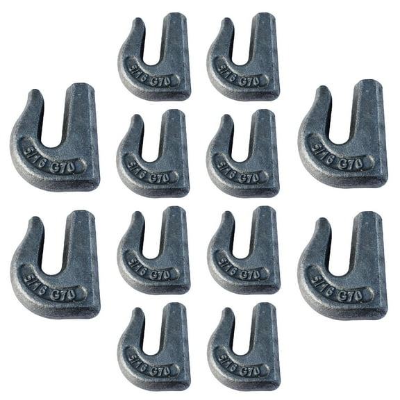 GIRPON (Pack of 12) 5/16" Weld-On Forged Clevis Grab Chain Hooks - Grade 70