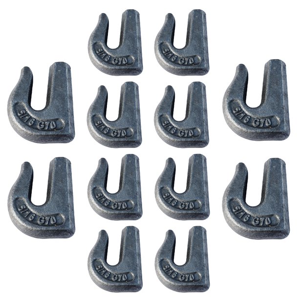 GIRPON (Pack of 12) 5/16" WeldOn Clevis Grab Chain Hooks