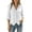 White, variant on TGSLY Women's Button Down Shirts Lightweight Soft Collared Solid Color Blouses Loose Dressy Casual Cuffed 3/4 Sleeve Cotton Tops XXL