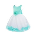 thumbnail image 2 of Alvivi Kids Flower Girl Wedding Party Dress Petals A Line Formal Prom Pageant Dance Flower Dresses Turquoise 6, 2 of 6