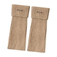 thumbnail image 4 of Calentadores de piernas para mujer, accesorios de ropa informal, adornos para botas, puños para botas para el hogar , Caqui, 4 of 8