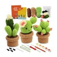 thumbnail image 1 of TLKKUE Cactus Crochet Knitting Tools Kit With Instruction For Knitting And Weaving Unfinished Material Package DIY Handcraft Set, 1 of 7