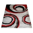 thumbnail image 4 of Rugsotic Carpets Hand Tufted Shag Polyester Eco-Friendly Area Rugs - 9'x12', Rectangle, Ivory Red, Plain Solid Design, High Pile Handmade Anti Skid Rugs for Living Room, Bed Room K00019, 4 of 5