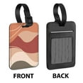 thumbnail image 2 of WIRESTER Rectangle PU Leather Luggage Tags for Travel Suitcase Baggage 4.05 x 2.83 inches - Earth Tone Contrast, 2 of 7