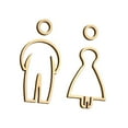 thumbnail image 5 of kowaku 3D Toilet Door Sign Bathroom Door Signs Plaques Man and Women Restroom Sign for Parking Lots Bathing Establishments Cafe Hotel Golden, 5 of 9