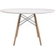 thumbnail image 2 of Mesa de Comedor Redonda 120 Grupo Microtec Blanca para 4 o 6 Personas Café Moderna Estilo Eames Patas de Madera Minimalista Moderna Grupo Microtec Mesa 120 Mesa 120, 2 of 4