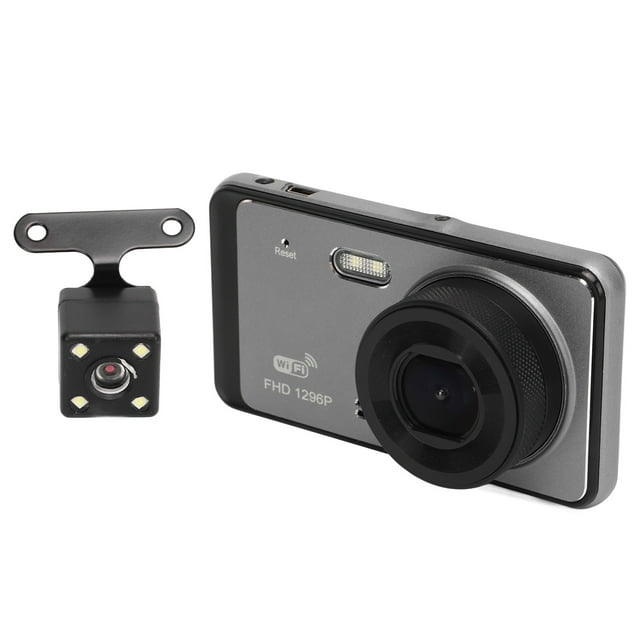 Cámara de AutomÓVIL, Grabación de video Cícclico de 1080p Deteción de MoviMiento de la Grabadora de Video de Automóviles de Doble Cámaga Con Cargador de Automóviles para el