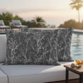 thumbnail image 5 of Outdoor Pillow Covers Abstract Branches on Black Waterproof Pillow Cases 20x12 Set of 2, Modern Minimalist Art Throw Pillow Cover Pillowcase for Patio Balcony Couch Garden, 5 of 9