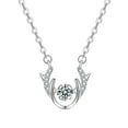 thumbnail image 4 of Clearance Jewelry Under $5 VerPetridure Antler-Shape Cubic-Zirconia Necklace For Women Gril Wonderful Graduation Gift, 4 of 4