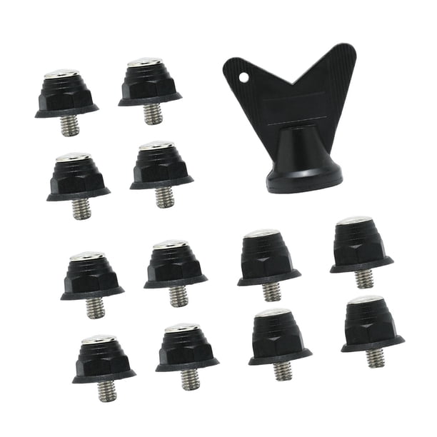 12 clavos para zapatos de fútbol, cómodos, con llave M5 de nailon para uso deportivo. 10 mm 13 mm