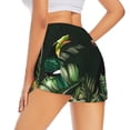 thumbnail image 3 of Haiem Palm Leaves And Exotic Birds Women's 2 in 1 Running Shorts - Lightweight Athletic Workout Gym Yoga Breathable Sports Shorts Liner with Phone Pockets-XX-Large, 3 of 9