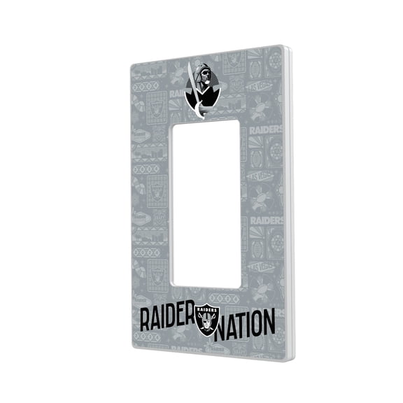 Las Vegas Raiders 2024 Illustrated Limited Edition Single Rocker Light Switch Plate