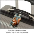 thumbnail image 3 of Square 2Pack PU Leather Squirrel Cruise Luggage Tag with Privacy Cover and Name ID Tag for Travel Handbags Backpacks Luggage Tags, 3 of 6