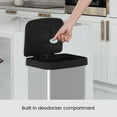 Innovaze 14.5 Gallon Touchless Bin, Rectangular Stainless Steel StepOn