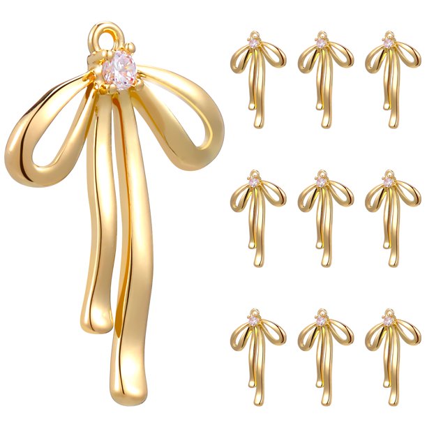 10 Uds. De dijes de lazo, dijes para pendientes, fabricación de collares, dijes, colgantes de joyería, accesorios de joyería Diy